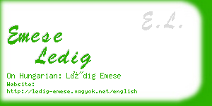 emese ledig business card